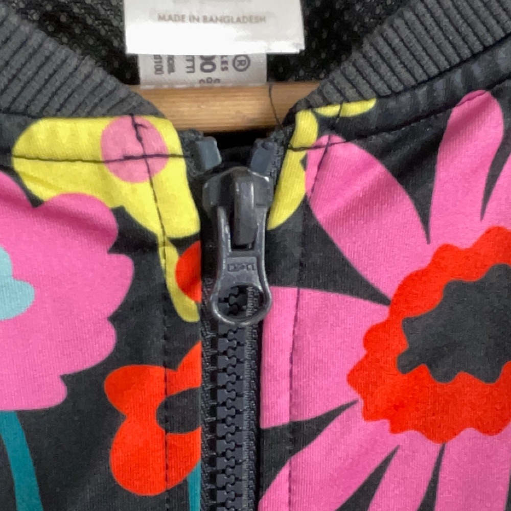 Hannah Andersson Bomber Jacket Girls 150 cm US 12 Floral Full Zip Track Rainbow - Picture 4 of 16